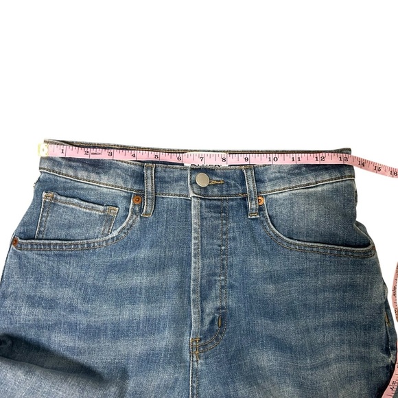 DU/ER Midweight Denim High Rise Arc Button Fly jeans size 27 90s tapered leg - Picture 10 of 10